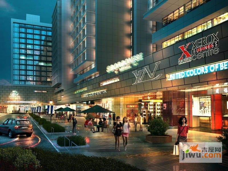 首开国风美唐商业夜景效果图