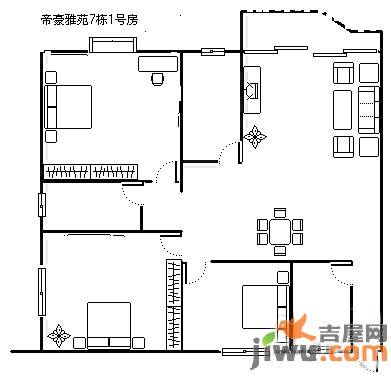 御城华府御城华府3室户型图3室2厅1卫1厨