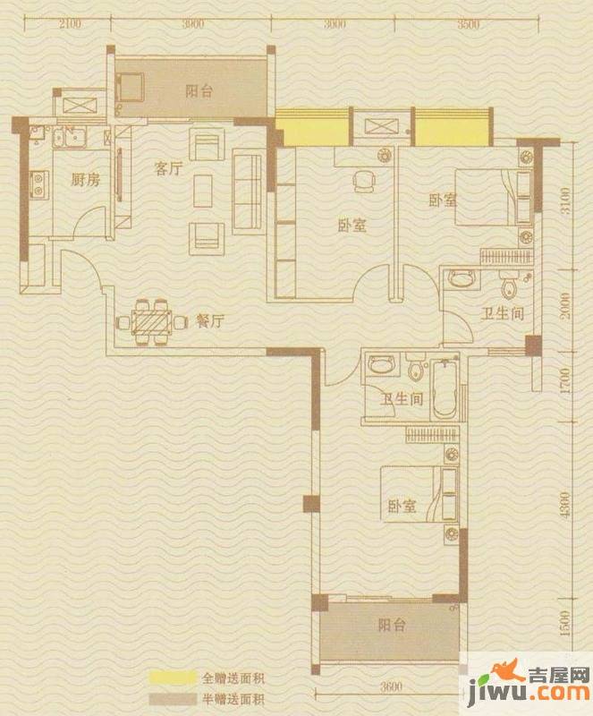 金水湾金水湾户型图73室2厅2卫1厨