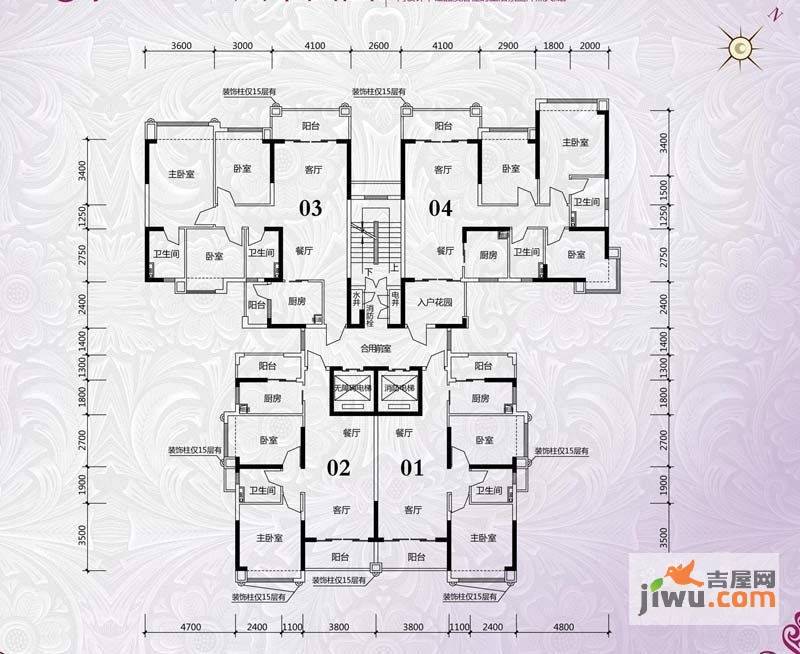 室2厅1卫1厨户型图|锦绣国际花城2房2厅2卫户型图_坦洲镇锦绣国际花城