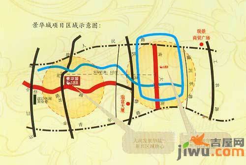 景华城位置交通图