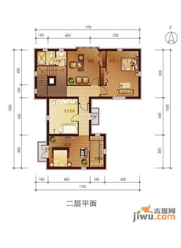 山湖湾3室0厅2卫户型图