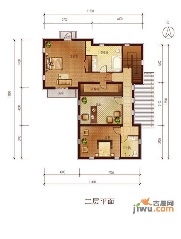 山湖湾3室0厅2卫户型图