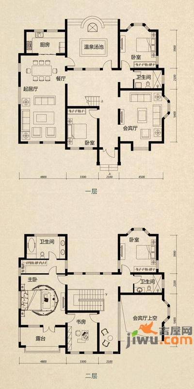 美芦庄园4室3厅3卫290.8㎡户型图