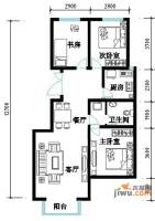 名人国际3室1厅1卫96.1㎡户型图