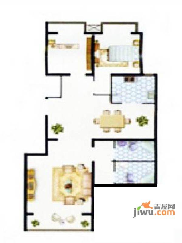 吉祥家园3室2厅2卫125㎡户型图