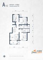 北京城建徜徉集3室2厅1卫100㎡户型图