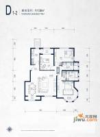 北京城建徜徉集3室2厅2卫136㎡户型图