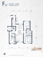 北京城建徜徉集3室2厅2卫130㎡户型图