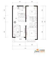 中国铁建青秀城2室2厅1卫85.8㎡户型图
