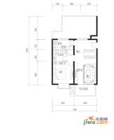 中国铁建青秀城1室2厅1卫70.1㎡户型图