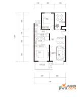 中国铁建青秀城2室2厅1卫88㎡户型图