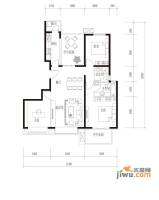 中国铁建青秀城3室2厅2卫117.3㎡户型图