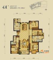 融科钧廷4室2厅2卫175㎡户型图