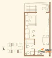 长安六号1室0厅1卫66.2㎡户型图