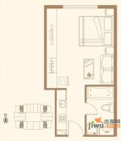 长安六号1室0厅1卫47.3㎡户型图