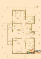 红杉国际公寓2室2厅2卫115㎡户型图