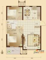 万年花城濠景2室2厅1卫90㎡户型图