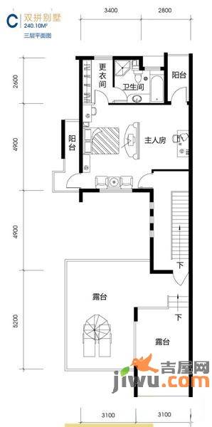 鸥洲普通住宅240.1㎡户型图