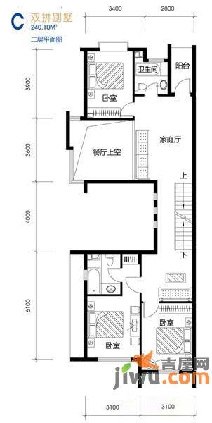 鸥洲普通住宅240.1㎡户型图