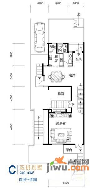 鸥洲普通住宅240.1㎡户型图