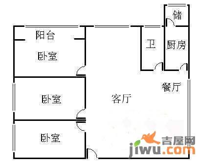 沄沄国际家园3室2厅1卫户型图