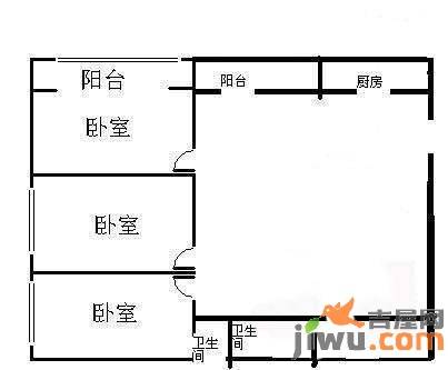 沄沄国际家园3室1厅2卫户型图