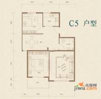 水色时光花园2室2厅1卫户型图