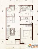 京汉铂寓2室1厅1卫82.5㎡户型图