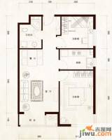 京汉铂寓2室1厅1卫79.9㎡户型图