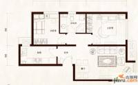 京汉铂寓2室1厅1卫76㎡户型图