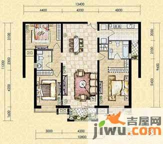 中海紫御公馆3室2厅2卫143.4㎡户型图