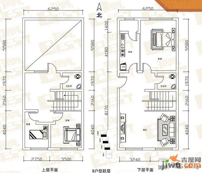 矩阵天悦3室2厅2卫196.3㎡户型图