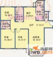北京太阳城3室2厅2卫147.8㎡户型图