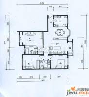 中海城3室2厅2卫136.1㎡户型图