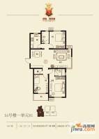 舜地凤凰城3室2厅2卫95.8㎡户型图