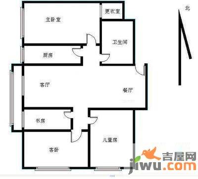 金泰丽富嘉园4室2厅1卫户型图