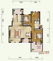 中国铁建原香小镇3室2厅1卫115㎡户型图