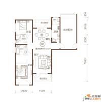 富力丹麦小镇(别墅、花园洋房)2室2厅2卫134㎡户型图