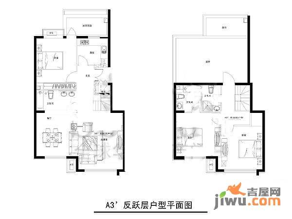 柏林山水3室2厅2卫户型图