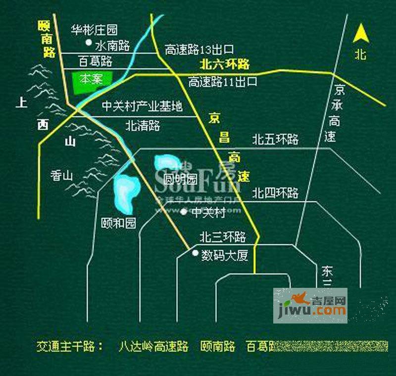 香江别墅位置交通图