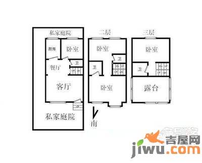 新景别墅6室3厅3卫360㎡户型图