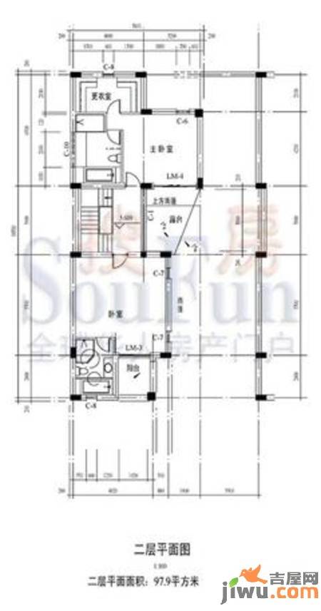 达观CBD东墅普通住宅207.8㎡户型图