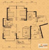 卓越蔚蓝城邦二期3室2厅1卫110.2㎡户型图