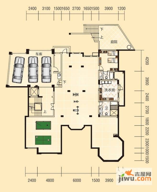 绿茵温莎堡五期6室4厅6卫11.4㎡户型图