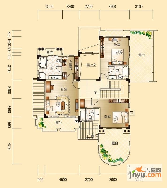 绿茵温莎堡五期4室2厅5卫425㎡户型图