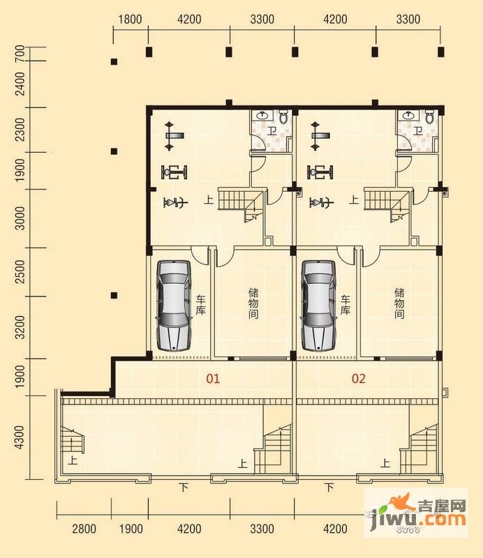 绿茵温莎堡五期5室3厅4卫368.7㎡户型图