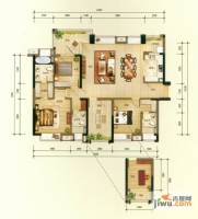 森林湖兰溪谷3室2厅2卫160㎡户型图