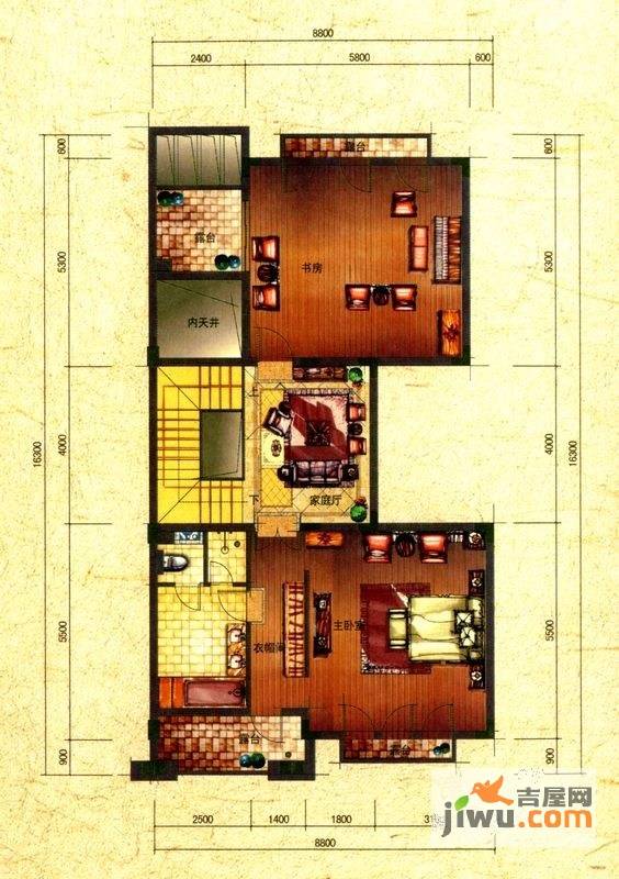 葡萄庄园4室3厅4卫285㎡户型图