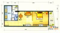 锦华水岸居1室1厅1卫57.8㎡户型图